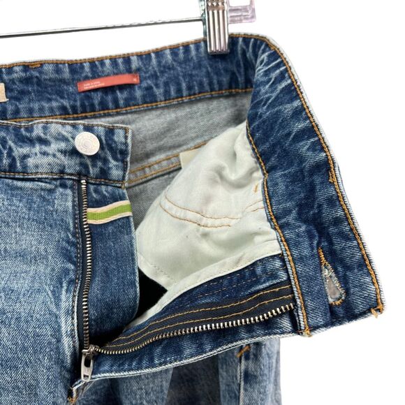 Pilcro Jeans Women 25 Blue Mom High Rise Distressed Denim Stretch Relaxed Grunge - Picture 3 of 15